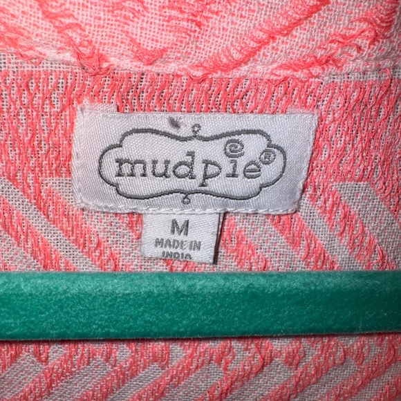 Mud Pie Mudpie Renee Yarn Dye Boho Dress Pink Size Medium - Picture 3 of 9